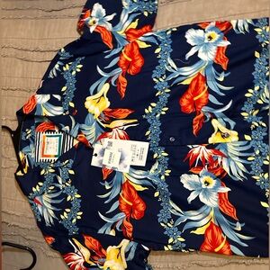 Denim & Flower Collared Shirt